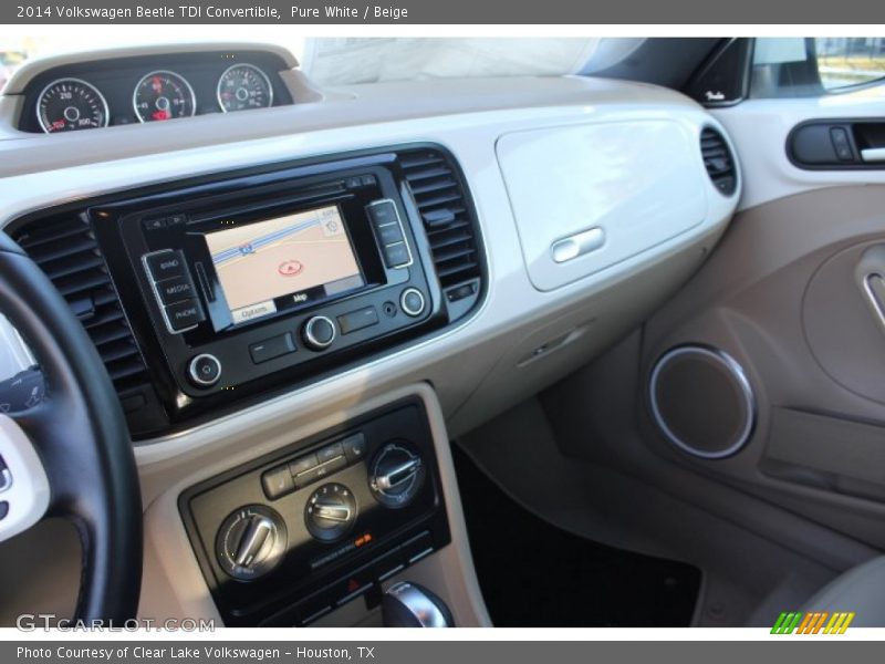 Pure White / Beige 2014 Volkswagen Beetle TDI Convertible