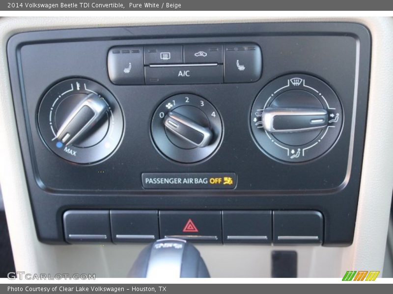 Pure White / Beige 2014 Volkswagen Beetle TDI Convertible