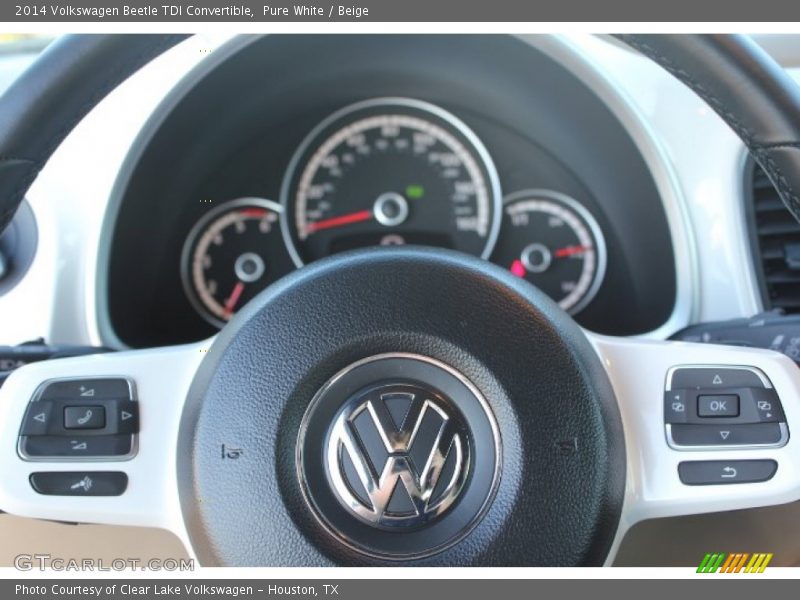 Pure White / Beige 2014 Volkswagen Beetle TDI Convertible