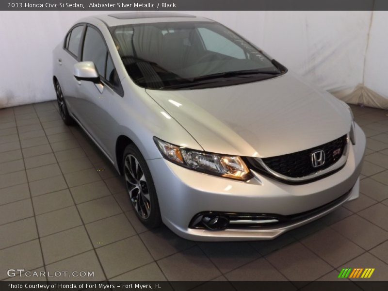 Alabaster Silver Metallic / Black 2013 Honda Civic Si Sedan