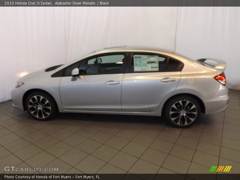 Alabaster Silver Metallic / Black 2013 Honda Civic Si Sedan