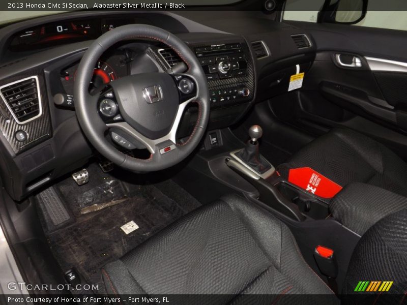 Alabaster Silver Metallic / Black 2013 Honda Civic Si Sedan