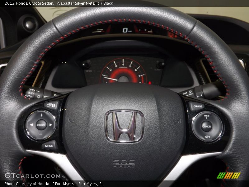 Alabaster Silver Metallic / Black 2013 Honda Civic Si Sedan