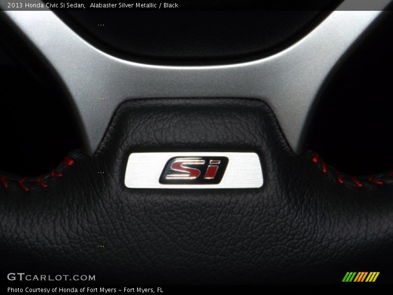 Alabaster Silver Metallic / Black 2013 Honda Civic Si Sedan