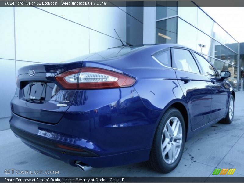 Deep Impact Blue / Dune 2014 Ford Fusion SE EcoBoost