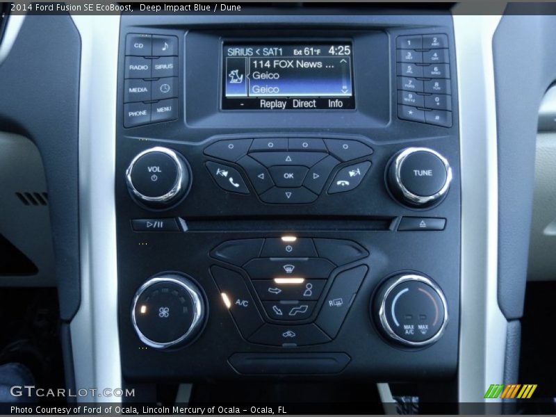 Deep Impact Blue / Dune 2014 Ford Fusion SE EcoBoost