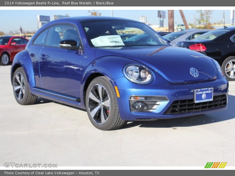 Reef Blue Metallic / Black/Blue 2014 Volkswagen Beetle R-Line