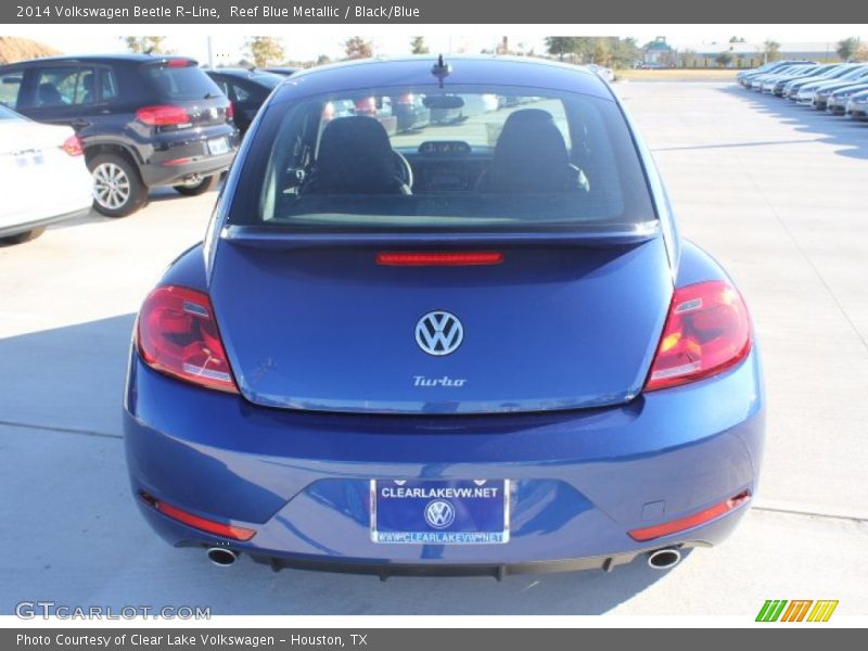 Reef Blue Metallic / Black/Blue 2014 Volkswagen Beetle R-Line