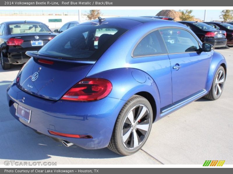 Reef Blue Metallic / Black/Blue 2014 Volkswagen Beetle R-Line