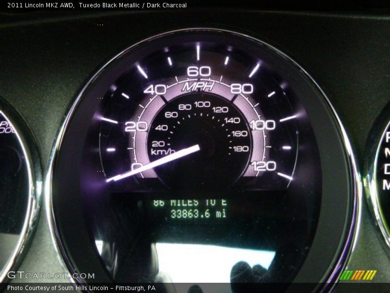 Tuxedo Black Metallic / Dark Charcoal 2011 Lincoln MKZ AWD