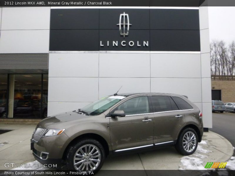 Mineral Gray Metallic / Charcoal Black 2012 Lincoln MKX AWD