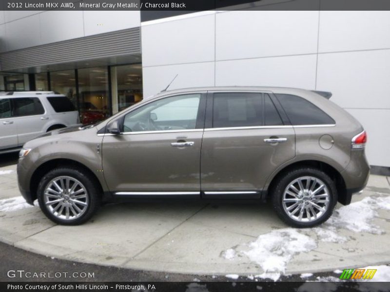 Mineral Gray Metallic / Charcoal Black 2012 Lincoln MKX AWD