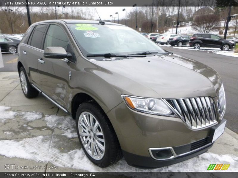 Mineral Gray Metallic / Charcoal Black 2012 Lincoln MKX AWD