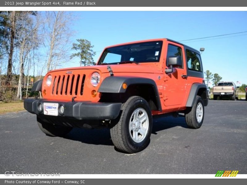 Flame Red / Black 2013 Jeep Wrangler Sport 4x4