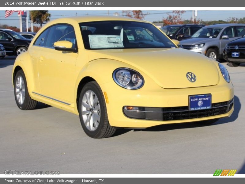 Yellow Rush / Titan Black 2014 Volkswagen Beetle TDI