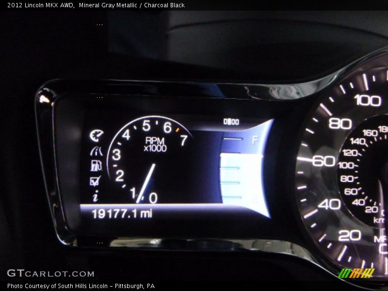 Mineral Gray Metallic / Charcoal Black 2012 Lincoln MKX AWD