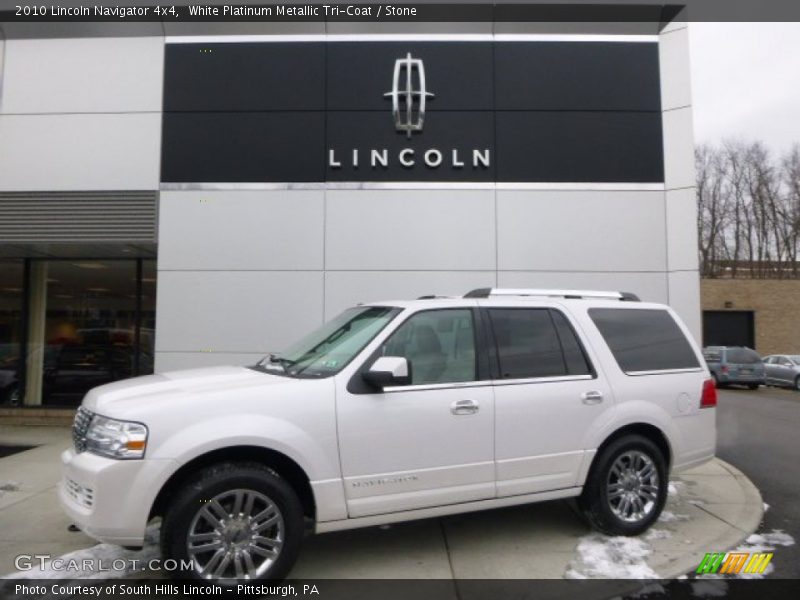 White Platinum Metallic Tri-Coat / Stone 2010 Lincoln Navigator 4x4