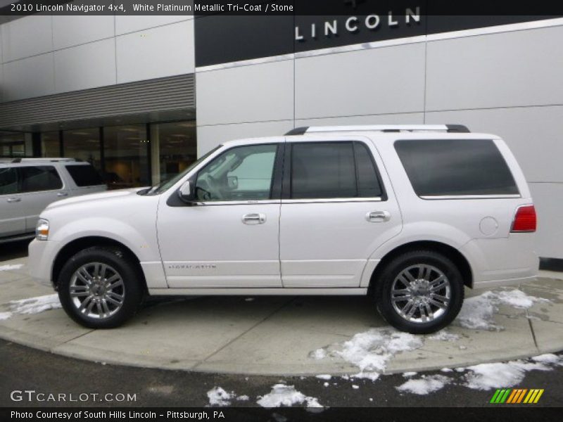 White Platinum Metallic Tri-Coat / Stone 2010 Lincoln Navigator 4x4