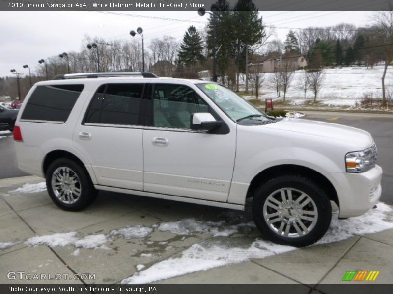 White Platinum Metallic Tri-Coat / Stone 2010 Lincoln Navigator 4x4