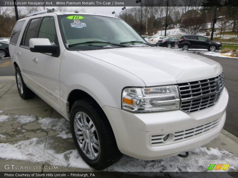 White Platinum Metallic Tri-Coat / Stone 2010 Lincoln Navigator 4x4