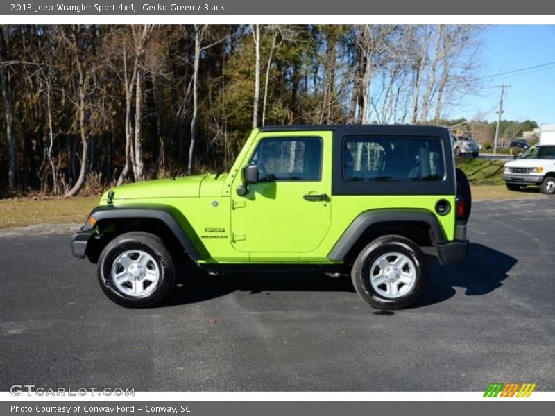Gecko Green / Black 2013 Jeep Wrangler Sport 4x4