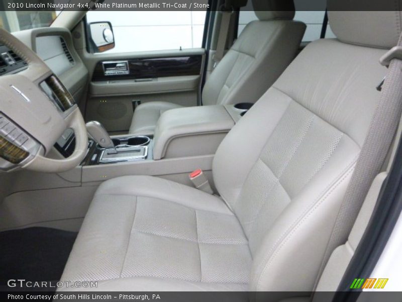 White Platinum Metallic Tri-Coat / Stone 2010 Lincoln Navigator 4x4