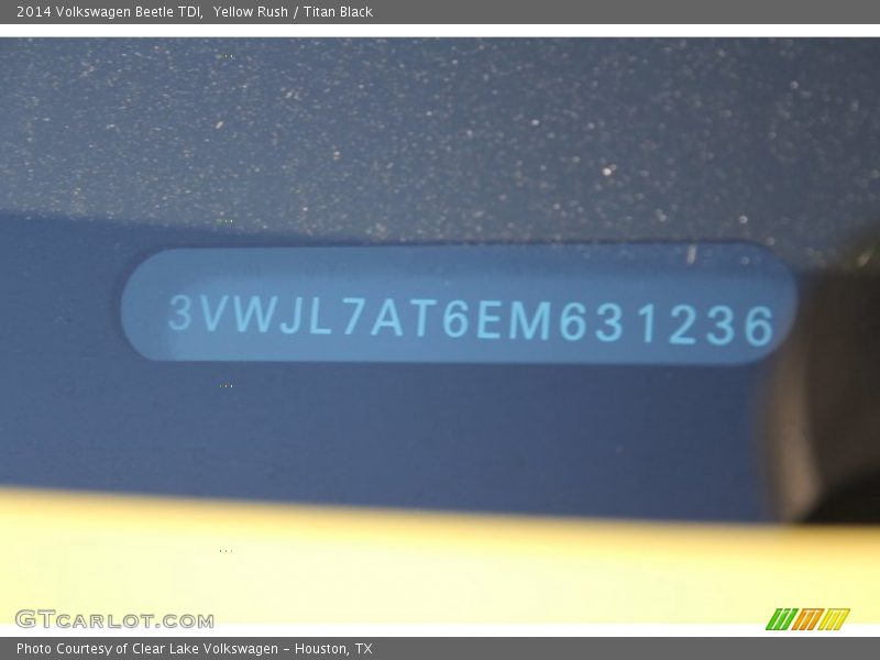 Yellow Rush / Titan Black 2014 Volkswagen Beetle TDI