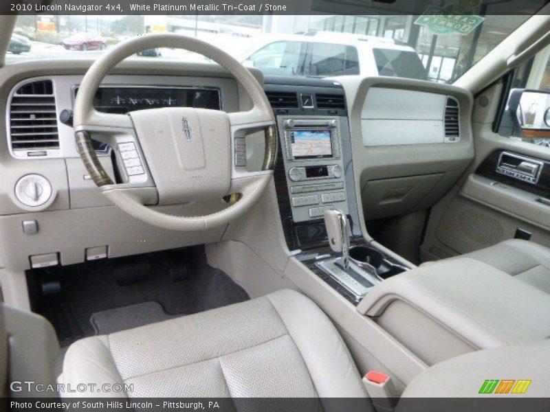 White Platinum Metallic Tri-Coat / Stone 2010 Lincoln Navigator 4x4