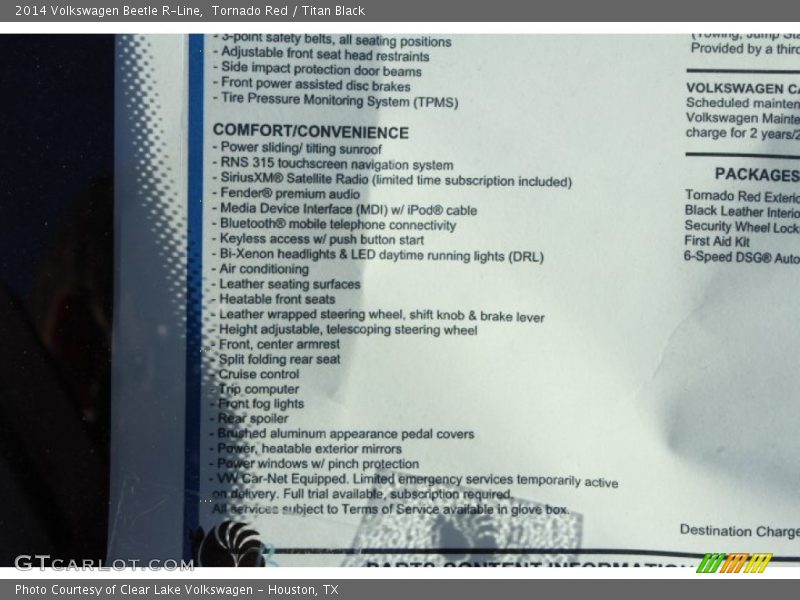 Tornado Red / Titan Black 2014 Volkswagen Beetle R-Line