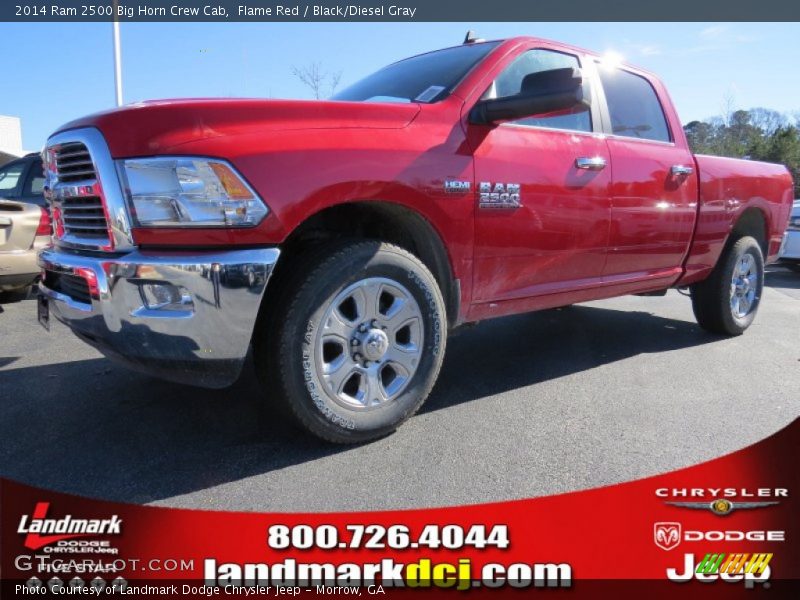 Flame Red / Black/Diesel Gray 2014 Ram 2500 Big Horn Crew Cab