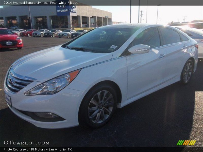Pearl White / Black 2014 Hyundai Sonata Limited