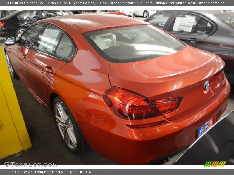 Sakhir Orange Metallic / M Sport Edition Opal White/Sakhir Orange stitching 2014 BMW 6 Series 650i Gran Coupe M Sport Edition