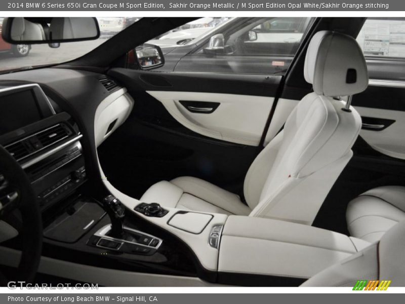  2014 6 Series 650i Gran Coupe M Sport Edition M Sport Edition Opal White/Sakhir Orange stitching Interior