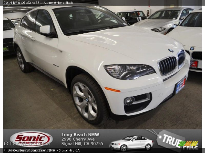 Alpine White / Black 2014 BMW X6 xDrive35i