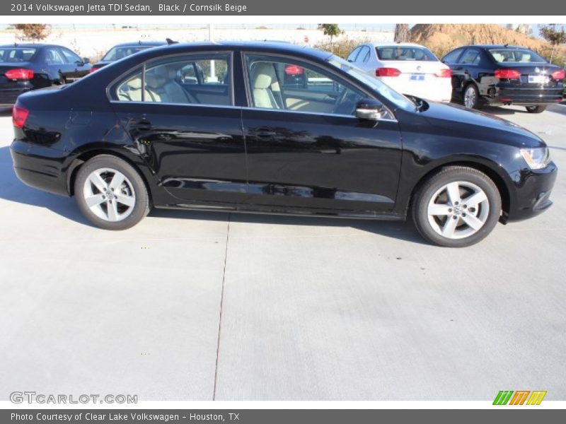 Black / Cornsilk Beige 2014 Volkswagen Jetta TDI Sedan