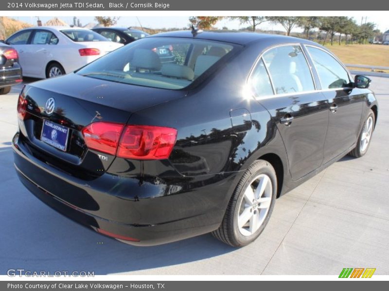 Black / Cornsilk Beige 2014 Volkswagen Jetta TDI Sedan