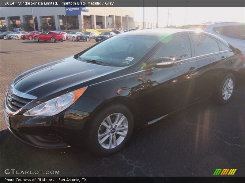 Phantom Black Metallic / Gray 2014 Hyundai Sonata Limited