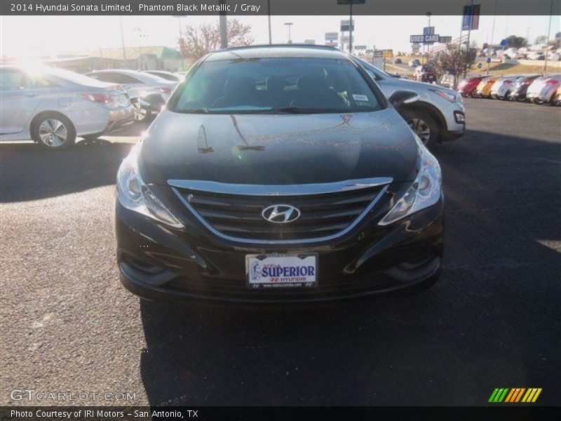 Phantom Black Metallic / Gray 2014 Hyundai Sonata Limited
