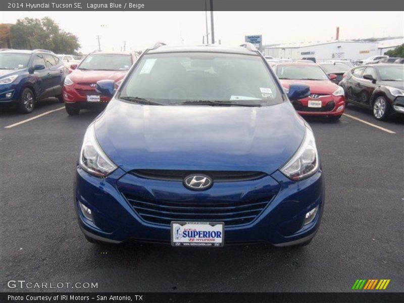 Laguna Blue / Beige 2014 Hyundai Tucson SE