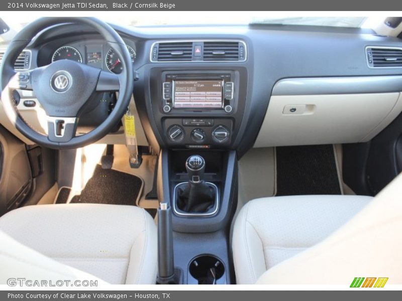 Black / Cornsilk Beige 2014 Volkswagen Jetta TDI Sedan