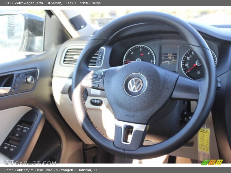 Black / Cornsilk Beige 2014 Volkswagen Jetta TDI Sedan