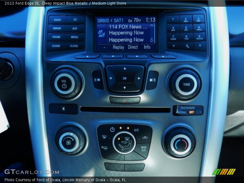 Deep Impact Blue Metallic / Medium Light Stone 2013 Ford Edge SE