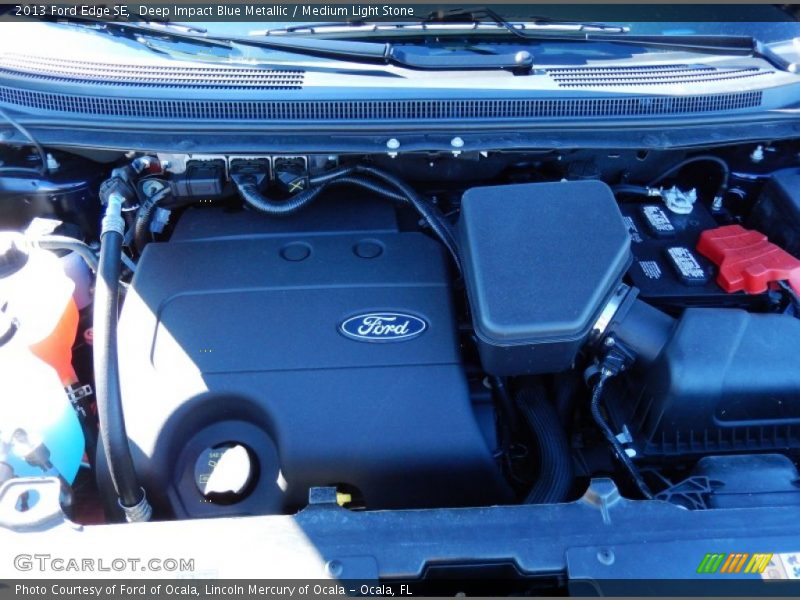 Deep Impact Blue Metallic / Medium Light Stone 2013 Ford Edge SE