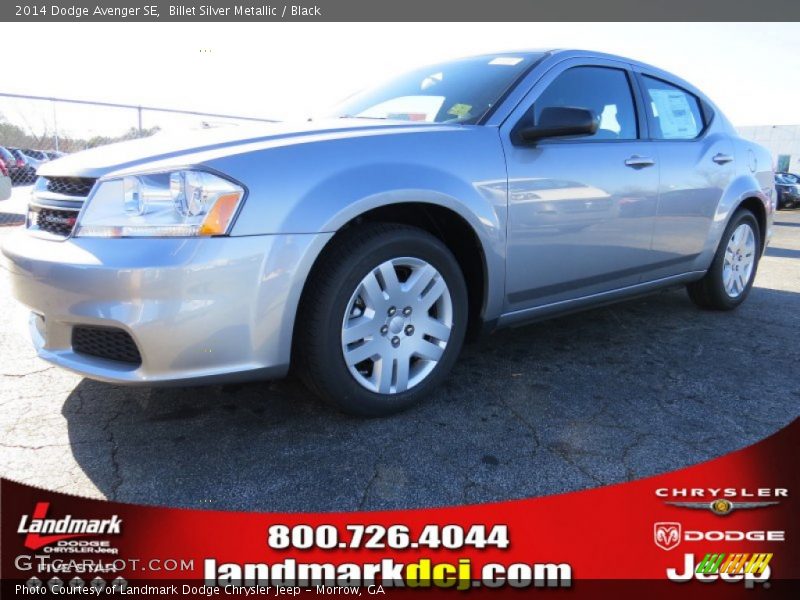 Billet Silver Metallic / Black 2014 Dodge Avenger SE