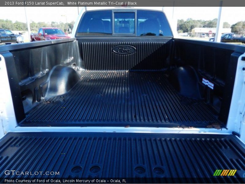White Platinum Metallic Tri-Coat / Black 2013 Ford F150 Lariat SuperCab