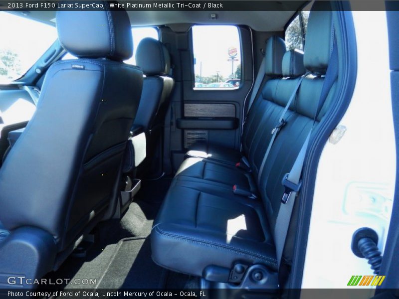 White Platinum Metallic Tri-Coat / Black 2013 Ford F150 Lariat SuperCab