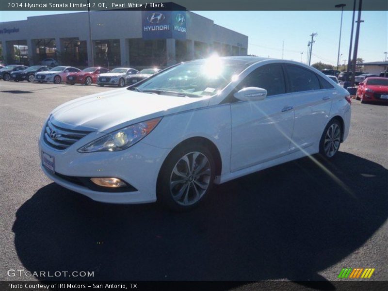 Pearl White / Black 2014 Hyundai Sonata Limited 2.0T