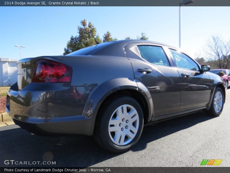 Granite Crystal Metallic / Black 2014 Dodge Avenger SE