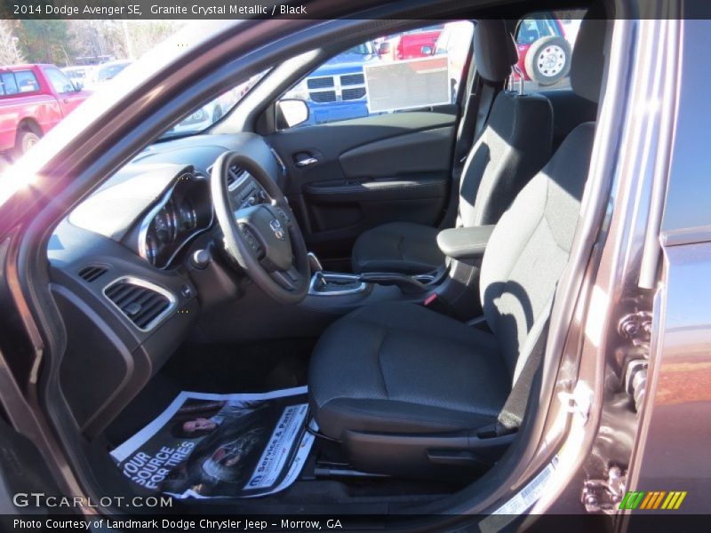 Granite Crystal Metallic / Black 2014 Dodge Avenger SE