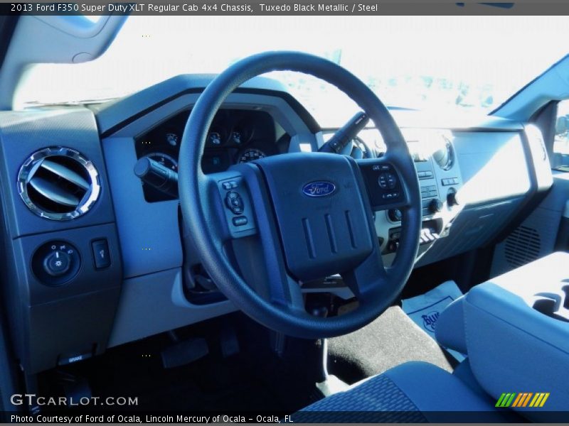 Tuxedo Black Metallic / Steel 2013 Ford F350 Super Duty XLT Regular Cab 4x4 Chassis